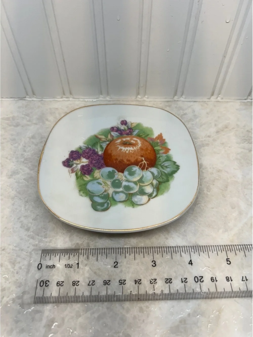 Vintage Mid-Century German Porcelain Fruit Accent Plate